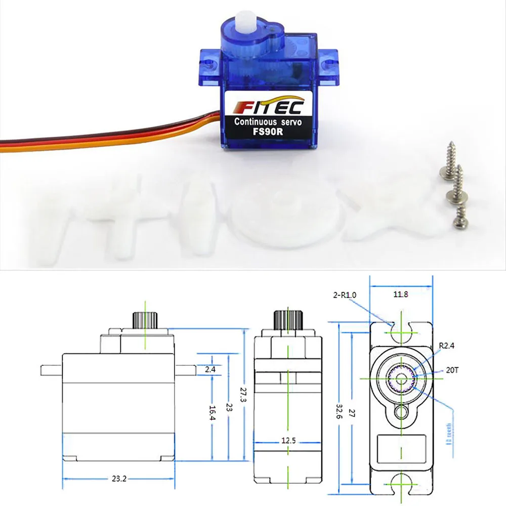 Feetech Mini FS90R Micro Servo - Rc Helicopter Servo 评论和价格