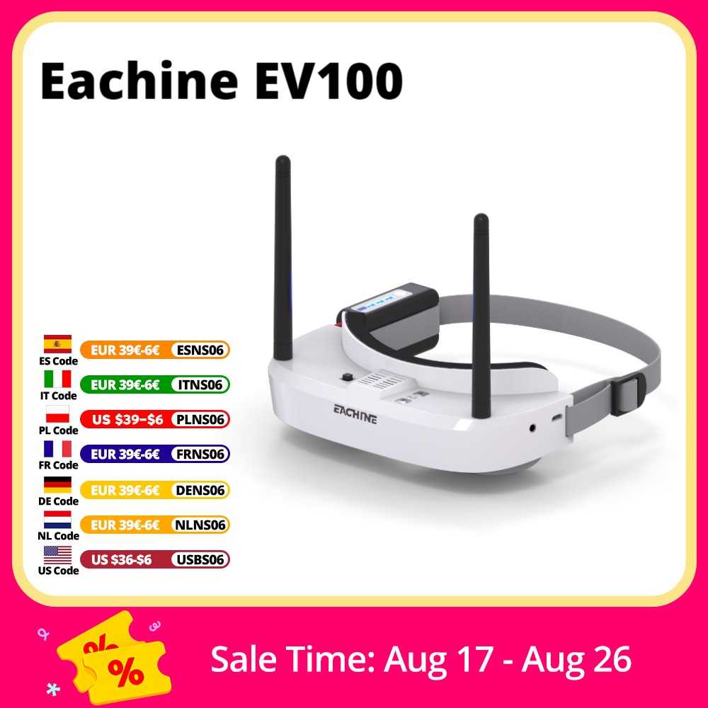 Eachine EV100 720*540 5.8G 72C - Rc Helicopter Case 评论和价格