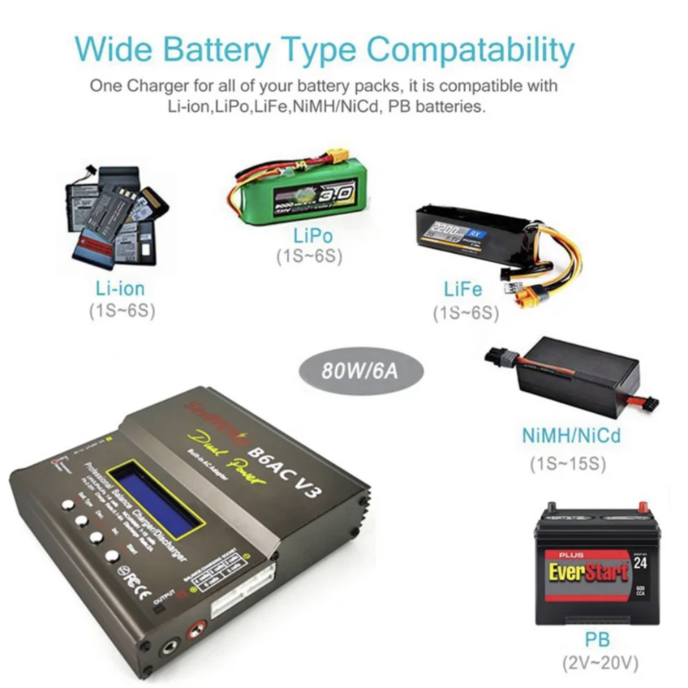 80W IMAX B6AC V3 Balance Charg - Rc Helicopter Charger 评论和价格