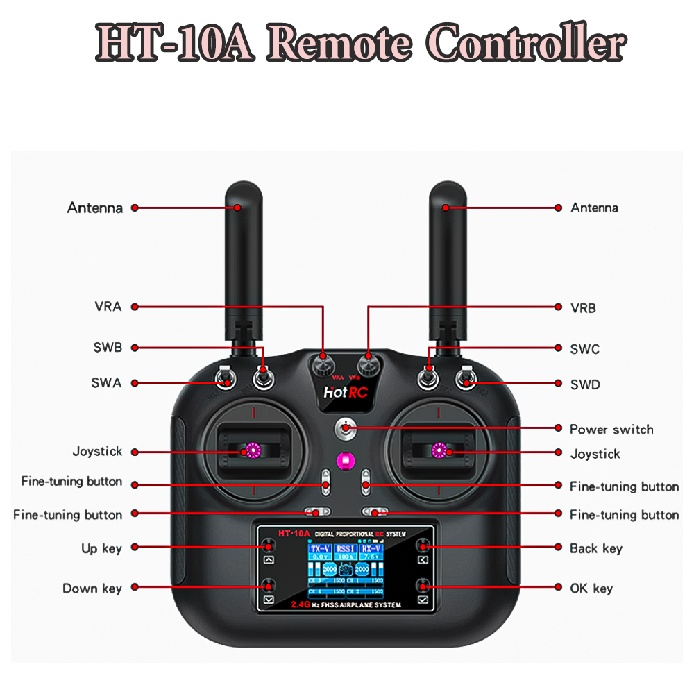 Hotrc HT-10A 2.4G 10CH Transmi - Rc Helicopter Motor 评论和价格