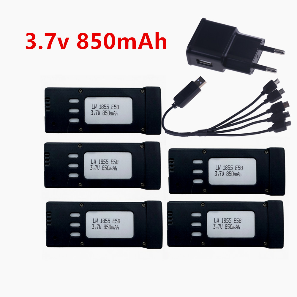 3.7V 850mAh RC Drone Lithium B - Eachine Drone E58 评论和价格