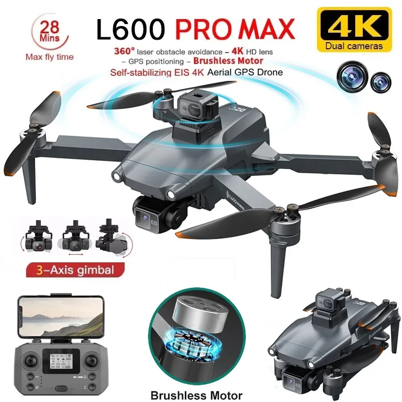 L600 PRO MAX GPS Drone Profess - Rc Helicopter Case 评论和价格